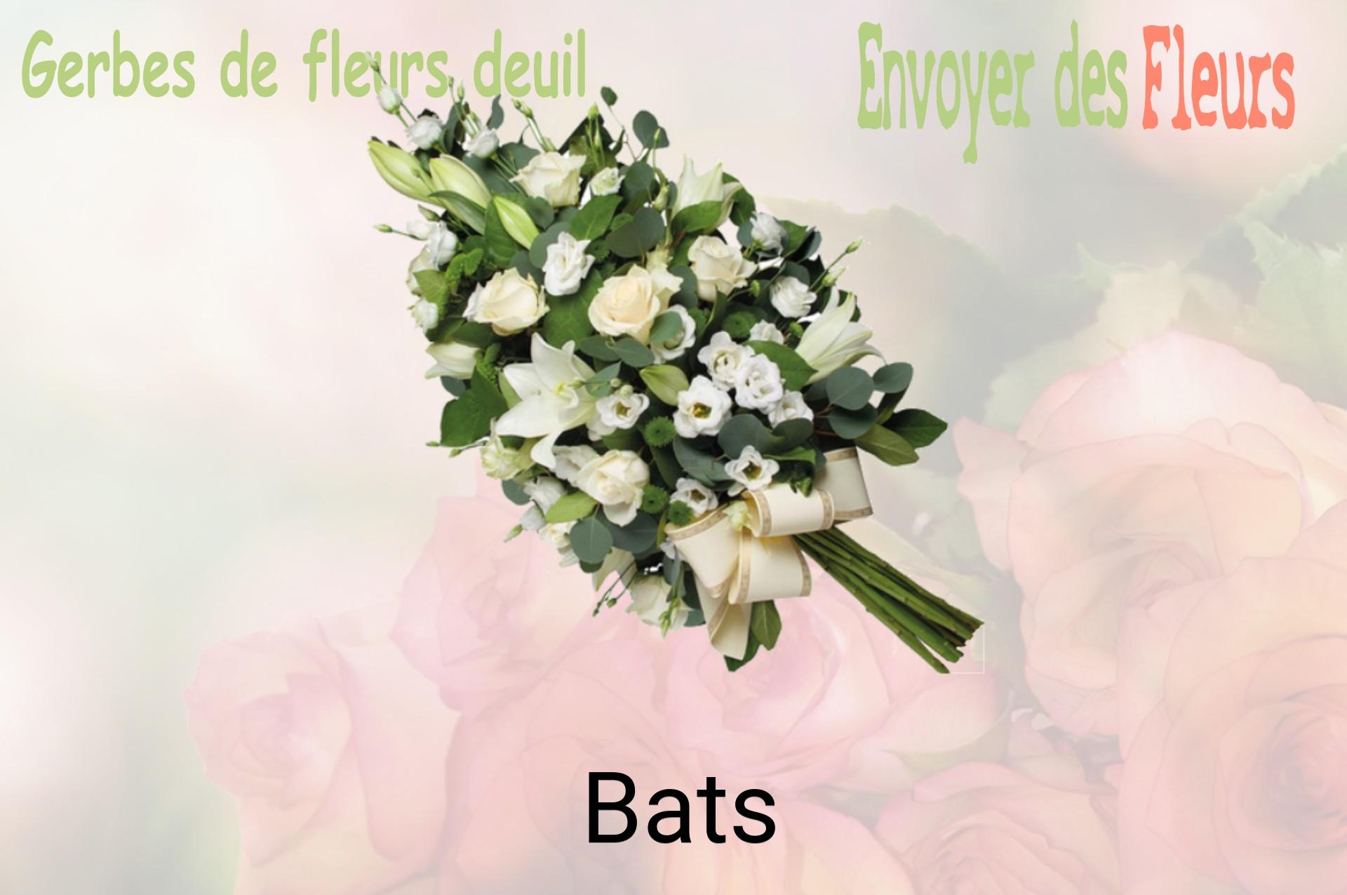 Gerbe de fleurs de deuil livrée à Bats